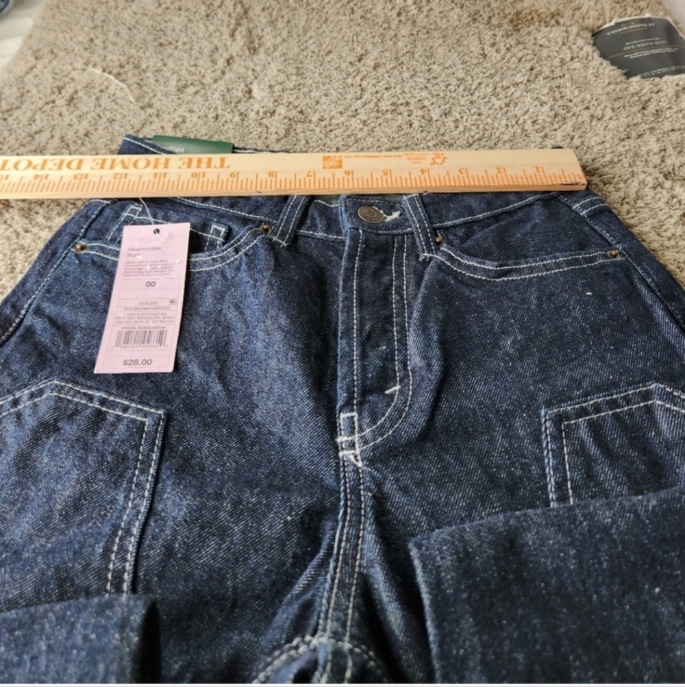 Women's High-Rise EasyRigid Straight Jeans - Wild Fable Blue Raw Wash Size 00/32 - Picture 13 of 13